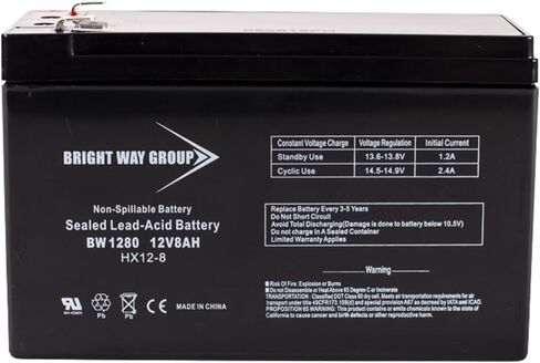 BW1280-F1 SLA Battery, 12V 8Ah T1 Terminals in Kuwait