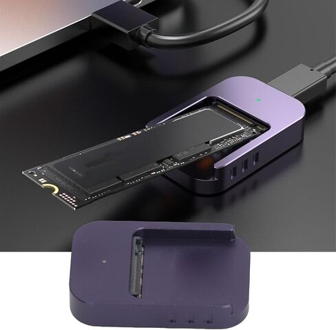 حاوية XUMIUZIY M.2 NVMe SSD، محول USB 3.2 Gen 10 جيجابت في الثانية عالي السرعة مع تسريع UASP ودعم القطع، لنقل بيانات SSD HDD مقاس 5 بوصة in Kuwait