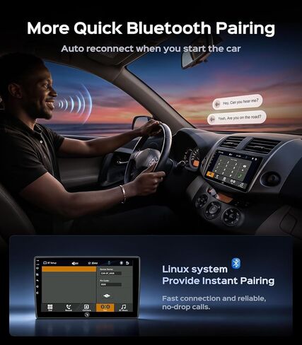 Car Radio Stereo for Toyota RAV4 2006-2011, 9 Inch Touchscreen Wireless CarPlay Android Auto GPS Navigation Head Unit WiFi Bluetooth FM/AM SWC in Kuwait
