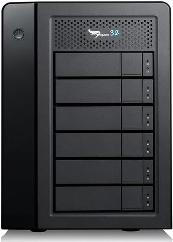 Promise Technology Pegasus32 R6 24TB (6x4TB) Hybrid Thunderbolt 3 or USB32 Direct Attached RAID Storage, High Performance External Hard Drive (P32R6HD24US) in Kuwait