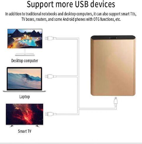 محرك الأقراص الصلبة الخارجي المحمول سعة 1 تيرابايت، وحدة تخزين محمولة فائقة النحافة USB 3.0 للكمبيوتر الشخصي والكمبيوتر المحمول والنسخ الاحتياطي والتخزين للبيانات in Kuwait