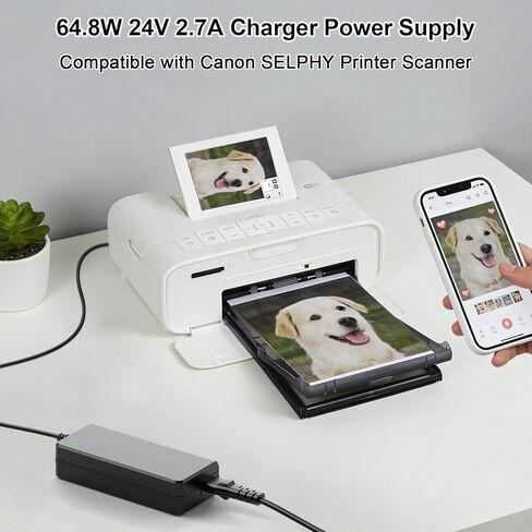 24V 2.7A Power Cord Charger for Canon SELPHY CP1500 CP1300 CP1200 CP910 CP900 CP820 CP810 CP800 CP740 CP730 CP720 CP710 CP600 CP510 CP400 Photo Printer Adapter Charger Power Supply in Kuwait