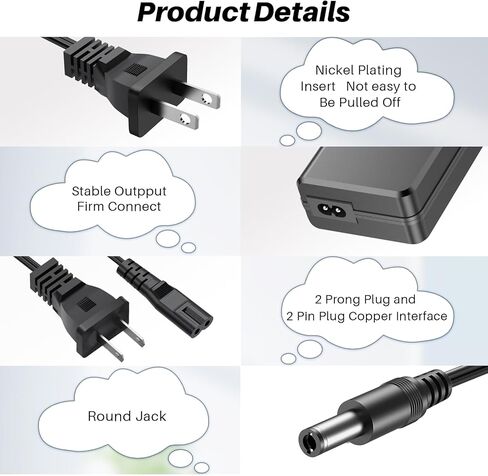 24V 2.7A Power Cord Charger for Canon SELPHY CP1500 CP1300 CP1200 CP910 CP900 CP820 CP810 CP800 CP740 CP730 CP720 CP710 CP600 CP510 CP400 Photo Printer Adapter Charger Power Supply in Kuwait