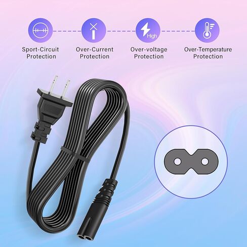 2-Prong AC in Power Cord Compatible with Altec Lansing IMT7002 SoundRover Wireless Speaker in Kuwait