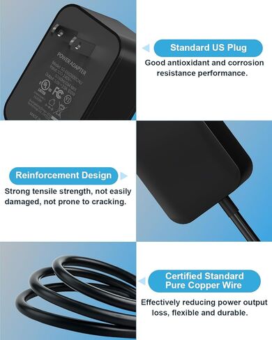 Charger for UBeesize Ring Light, 5V 2A Power Adapter for UBeesize 10 inch 12 inch Selfie Ring Light for Video Recording 5 Volts 2 Amps Power Supply Charging Cord in Kuwait