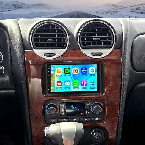 Car Stereo for GMC Envoy 2002-2009 with Carplay Android Auto 2+32G Car Audio Receiver Support 7 Inch Touch Screen GPS Bluetooth WiFi FM/RDS Radio Navi SWC Mirror Link Backup Camera Mic in Kuwait