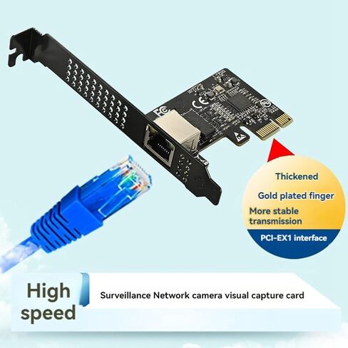 بطاقة شبكة PCIE سعة 5 جيجابايت PCI Express X1 إلى RJ45 بطاقة شبكة خدمة جيجابت إيثرنت 10/100/1000M/2.5G/5G للكمبيوتر الشخصي in Kuwait