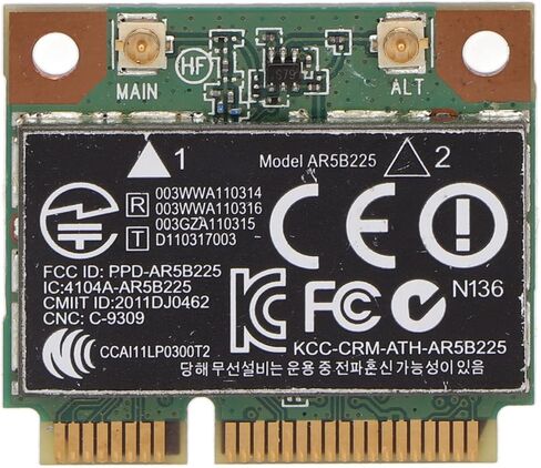 Mini PCIe WiFi Card 300Mbps Bluetooth 4.0 for HP ProBook Pavilion Laptops, PCB-Enhanced Signal Stability, Plug-and-Play Installation, for Legacy Laptop Wireless Upgrade in Kuwait