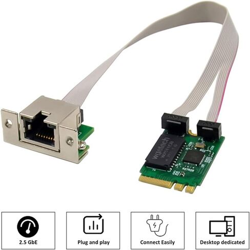 محول شبكات M.2 RJ45 RTL8125BG Chip M بطاقة جيجابت إيثرنت / 1000 / 100Mbps PCIE Bus Card سهلة التركيب in Kuwait