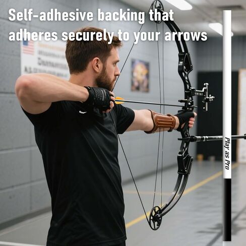 12 Pack Arrow Wrap,4"*1" Size Glossy Arrow Wraps,Bowhunting and Target Archery Gear & Accessories(White) in Kuwait