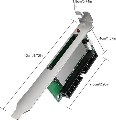 XMSJSIY CF to IDE Adapter Card 40 Pin Compact Flash CF to 40 Pin 3.5 inch IDE Hard Drive Converter Expansion Card with PCI Bracket for Notebooks Computer PDA Router Firewall - 2PCS in Kuwait