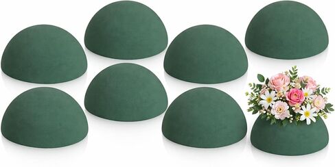 8 Pcs Half Ball Floral Dry Foam Green Floral Foam Round Foam Block Dry Foam Balls Large Flower Foam Craft Foam for Artificial Plant Bouquet Arrangement DIY Craft (5.51 x 2.75 Inches) in Kuwait