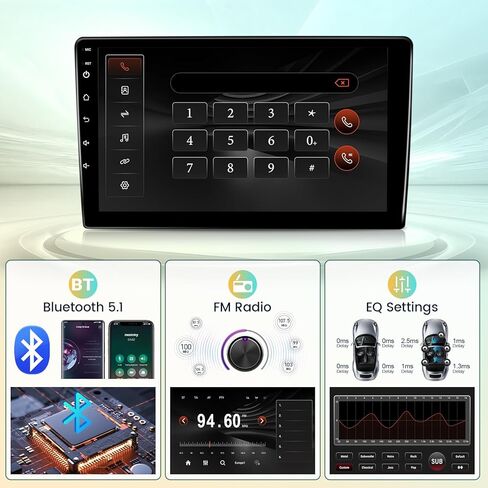 Leadfan Car Stereo for Nissan Altima Teana 2013-2018 Radio with Wireless CarPlay Android Auto, 9'' Touchscreen Built-in Bluetooth GPS Navigation WiFi SWC Backup Camera MIC 2+32G in Kuwait