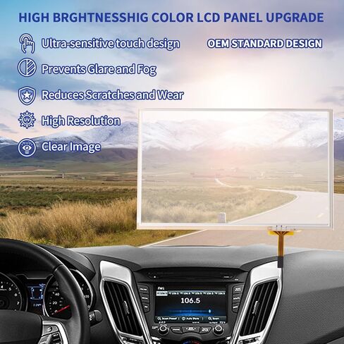 TsuperU 7" Touch Screen Digitizer Replacement for Hyundai Sonata Veloster 2013-2016, for Kia Soul Sorento Radio Screen 2013-2016 Replaced, Touchscreen Navigation System LB070WV7 TD01 TM070 LMS700KF3 in Kuwait