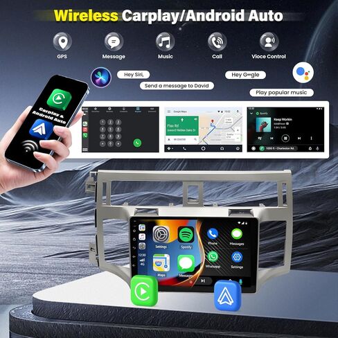 Android 13 Car Stereo GPS Navigation 2+32G for Avalon 2005-2010 Support Wireless Carplay Android Auto 9in Car Radio with Bluetooth FM/RDS WiFi SWC + AHD Backup Camera in Kuwait