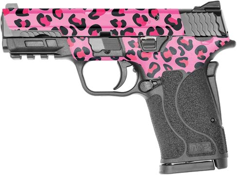 غلاف MightySkins متوافق مع Smith & Wesson M&P 9mm Shield EZ M2.0 - Pink Leopard | غطاء ملتف واقٍ ومتين وفريد ​​من نوعه من الفينيل | سهل التطبيق | صنع في الولايات المتحدة الأمريكية in Kuwait