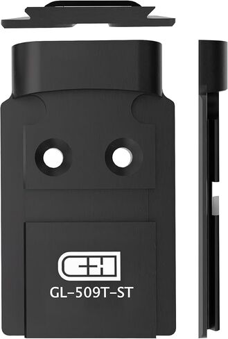 C+H Precision Optics Adapter Plate for Glock MOS | Compatible with Holosun 509T | Steel | Made in USA in Kuwait