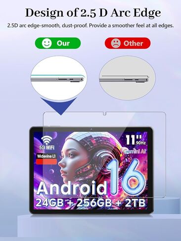 2-Pack Screen Protector for Raemond M70 2025 11 inch Tablet, 9H Hardness Tempered Glass, Anti-Fingerprint,Anti-Scratch, Easily Installation & HD Clear in Kuwait