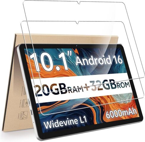 Hianjoo 2-Pack Screen Protector Compatible with SVITOO Tab 10 GMS Certified 1027C / PL001 10.1", Tempered Glass [HD Clarity] [9 Hardness] [Anti-Scratch] [Easy Installation] in Kuwait