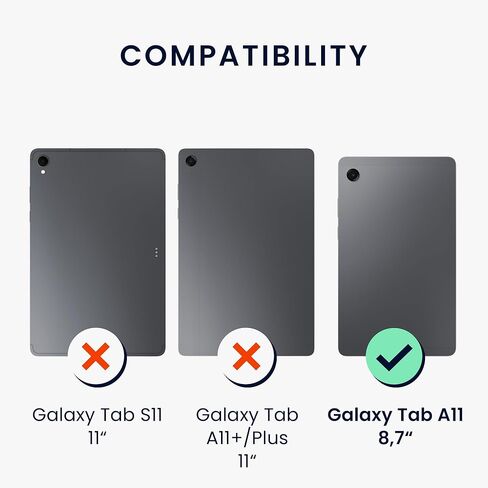 kwmobile Screen Protector Compatible with Samsung Galaxy Tab A11 Screen Protector - 2x Anti-reflective Matte Film for Tablet in Kuwait
