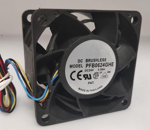Fan, for 60X60X38MM 24V 0.58A 3700RPM 140.16CFM 6038 4-Wire Cooling Fan in Kuwait