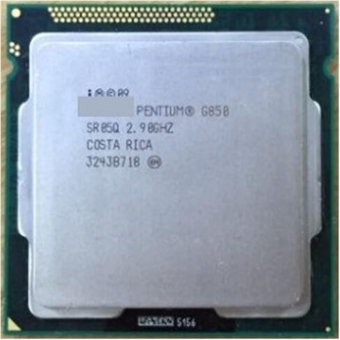معالج P G850 (ذاكرة تخزين مؤقت 3M، 2.90 جيجا هرتز) وحدة المعالجة المركزية ثنائية النواة LGA 1155، سطح المكتب 850 بشكل صحيح in Kuwait