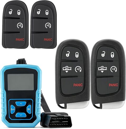 GQ4-54T Key Fob DIY مجموعة استبدال لـ 2013 2014 2015 2016 2017 ram 1500 2013-2017 Dodge Ram 2500 3500 Smart Proximity بدون مفتاح دخول عن بعد مع أداة Obd سهلة in Kuwait
