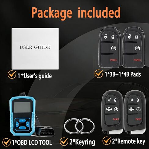 GQ4-54T Key Fob DIY مجموعة استبدال لـ 2013 2014 2015 2016 2017 ram 1500 2013-2017 Dodge Ram 2500 3500 Smart Proximity بدون مفتاح دخول عن بعد مع أداة Obd سهلة in Kuwait
