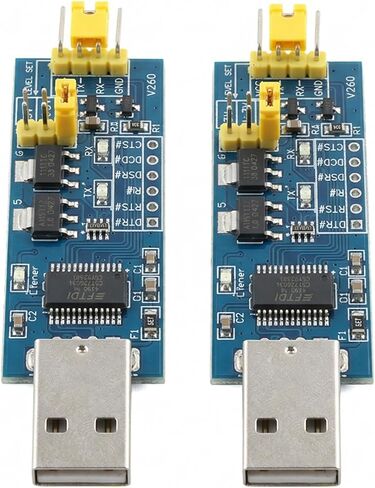 2pcs FT232RL USB to TTL Serial Converter Module, 1.8 V 3.3 V 5 V Selectable, USB‑UART COM in Kuwait