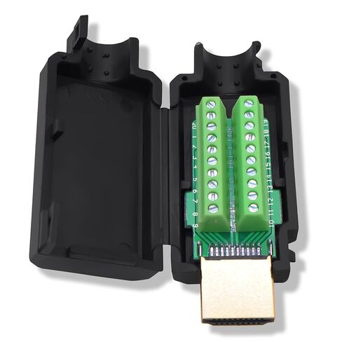 HDMI Screw Terminal Block Repair Kit Connector Adapter HDMI Solderless Male Quick Connector Terminal Breakout Board Adapter Signal Module with Case for DIY Repair in Kuwait