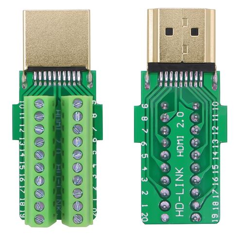 HDMI Screw Terminal Block Repair Kit Connector Adapter HDMI Solderless Male Quick Connector Terminal Breakout Board Adapter Signal Module with Case for DIY Repair in Kuwait