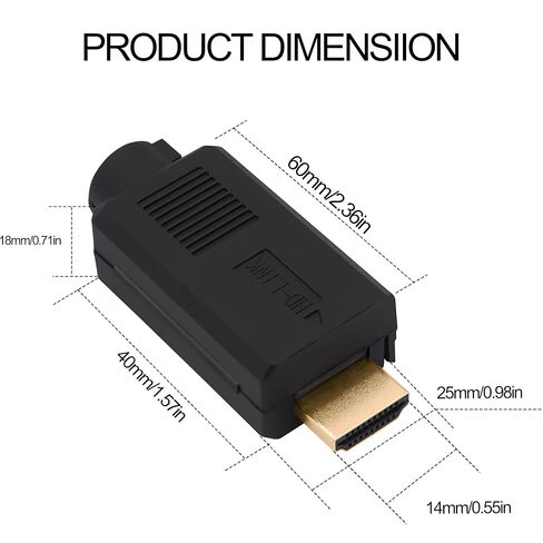 HDMI Screw Terminal Block Repair Kit Connector Adapter HDMI Solderless Male Quick Connector Terminal Breakout Board Adapter Signal Module with Case for DIY Repair in Kuwait