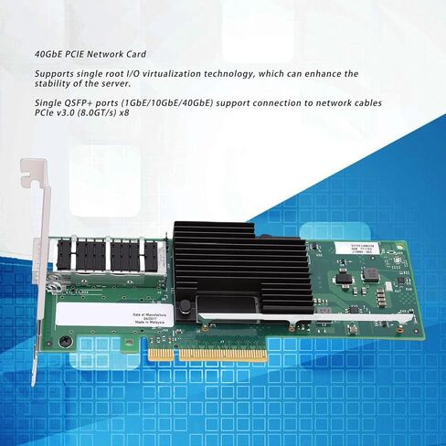 بطاقة شبكة PCIE، وحدة تحكم XL710AM1، منفذ QSFP فردي مع جودة خدمة على الشريحة وإدارة حركة المرور، لترقية خادم مركز بيانات VMware in Kuwait