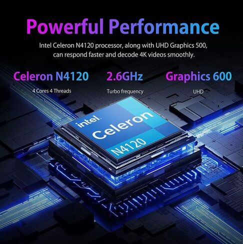 HP 2024 Premium 14 بوصة Micro-Edge كمبيوتر محمول محمول للأعمال الطلابية، Intel Quad-Core N4120، ذاكرة الوصول العشوائي 16 جيجابايت، 320 جيجابايت (64 جيجابايت eMMC + بطاقة 256 جيجابايت)، كاميرا ويب، WiFi، Windows 11S + 1 سنة Office 365، MarxsolAccessory أبي in Kuwait