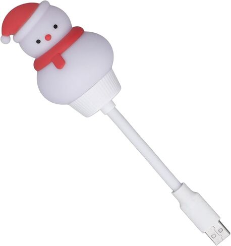 Mini USB LED Lamp, Flexible Cartoon Shape, White, Energy Saving, Portable Night Light - Plug and Play, Universal USB Compatibility, Ideal for Bedside Study and Camping in Kuwait