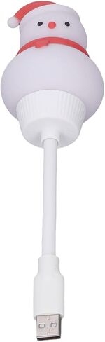 Mini USB LED Lamp, Flexible Cartoon Shape, White, Energy Saving, Portable Night Light - Plug and Play, Universal USB Compatibility, Ideal for Bedside Study and Camping in Kuwait