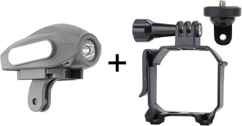 Generic Mini 3 Pro Searchlight Strobe Light Drone Night Navigation Flight Light Lamp المصباح جبل مع أعلى حمل تمديد قوس محول المشبك حامل ل DJI Mini 3 Pro ملحقات الطائرة بدون طيار، رمادي in Kuwait