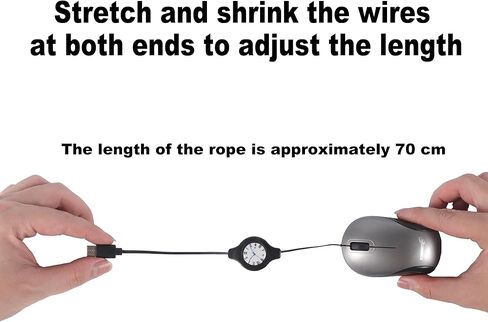 ميني ماوس USB C سلكي من النوع C ماوس سلكي بصري التوصيل والتشغيل قابل للسحب 2.3 قدم/70 سم كابل 1000D-PI صغير هادئ انقر الفئران للسفر الملائم لأجهزة Mac وأجهزة الكمبيوتر المحمولة وأجهزة الكمبيوتر المحمولة وأجهزة الكمبيوتر المكتبية والأعمال in Kuwait