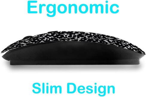 2.4GHz USB Wireless Mouse, Composition Book Cover Pattern, Ergonomic Slim Computer Mice for Kids in Kuwait