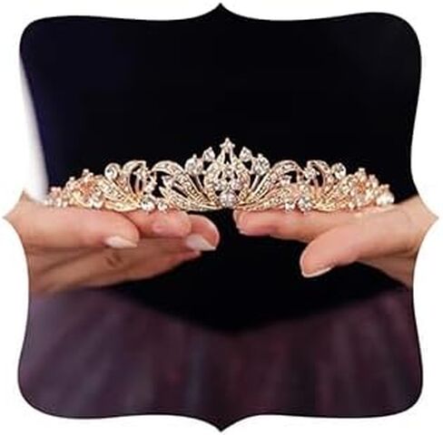 JWICOS Silver Wedding Tiara for Women and Girls, Princess Crowns and Tiaras for Bride Rhinestone Birthday Crown Headband Crystal Costume Party Prom Hair Accessories in Saudi Arabia