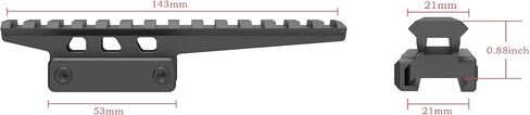 FSI Picatinny Rail Riser Mount Picatinny Red Dot Riser Mount 0.88 بوصة ارتفاع 5.6 بوصة طويل 8 فتحات (MT088-14L) (14 فتحة) in Kuwait