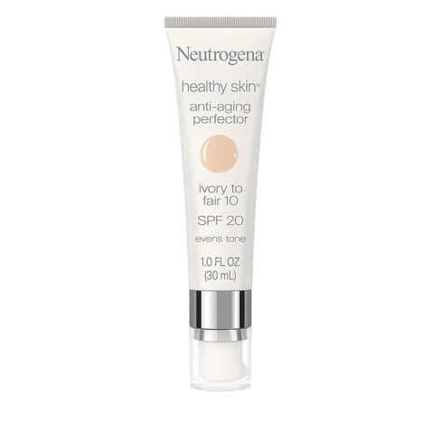Neutrogena Healthy Skin Anti-Aging Perfector Tinted Facial Moisturizer and Retinol Treatment with Broad Spectrum SPF 20 Sunscreen with Titanium Dioxide, 10 Ivory to Fair, 1 fl. oz in Kuwait