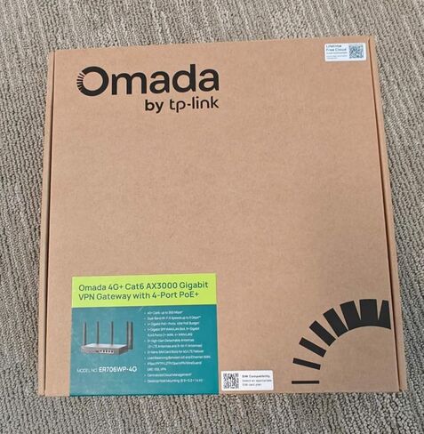 بوابة Omada 4G+ Cat6 AX3000 Wi-Fi 6 Gigabit VPN مع 4 منافذ PoE+(ER706WP-4G) in Kuwait