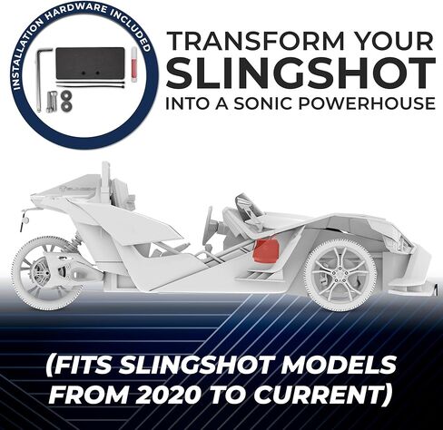 DS18 SLG-UDSD6LD-20UP Polaris Slingshot Under Dash Enclosure with Subwoofers - 2 x 6.5 Subwoofer 600W RMS 1200W Max Power - Loaded Speaker Bass Box for Slingshots 2020+ in Kuwait