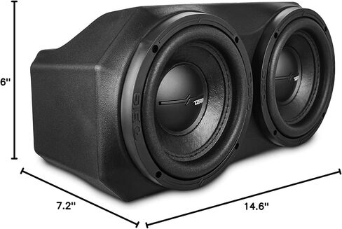 DS18 SLG-UDSD6LD-20UP Polaris Slingshot Under Dash Enclosure with Subwoofers - 2 x 6.5 Subwoofer 600W RMS 1200W Max Power - Loaded Speaker Bass Box for Slingshots 2020+ in Kuwait