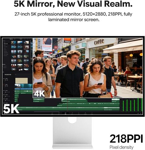 G27X-SE 27’’ UHD 5K (5120 x 2880) Glossy Monitor, IPS Panel, 10-Bit Color, 99% sRGB, 98% DCI-P3, 75Hz, 218PPI, HDR, 2000:1, Eye Care in Kuwait