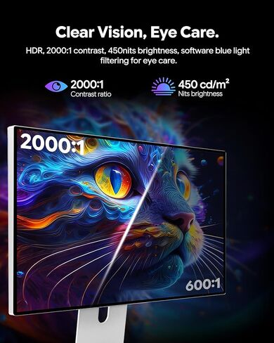 G27X-SE 27’’ UHD 5K (5120 x 2880) Glossy Monitor, IPS Panel, 10-Bit Color, 99% sRGB, 98% DCI-P3, 75Hz, 218PPI, HDR, 2000:1, Eye Care in Kuwait