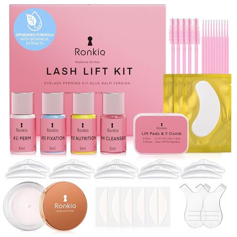 Lash Lift Kit, Eyelash Perm Kit, Professional Eyelash Curling Lash Extension Set, Glue Upgraded Version, Lash Extensions, Lash Curling, Semi-Permanent Curling Perming Wave Suitable For Salon in Saudi Arabia