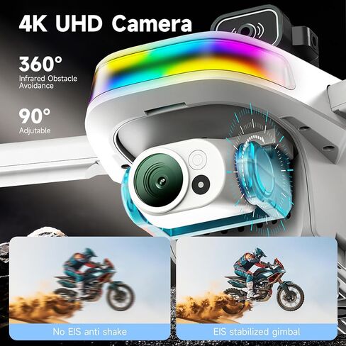 GPS Drone With 4k Camera For Adults, 5.5"Hd Touchscreen Remote,Brushless Motor,50 Mins Flight, Follow Me Drone,Auto Return,Long Range Transmission, Ai Track&Orbit Mode,Hobby Rc Quadcopters & Multirotors ,Under 260g in Kuwait