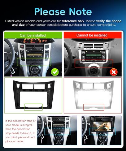 Rimoody 8 Core 6G+128G Android 15 Car Stereo for Toyota Yaris 2006-2011، Carplay Android Auto، شاشة لمس 9 بوصة راديو GPS/Bluetooth 5.0/FM RDS/DSP/5G-WiFi 360 درجة رؤية بانورامية كاميرا احتياطية SWC in Kuwait
